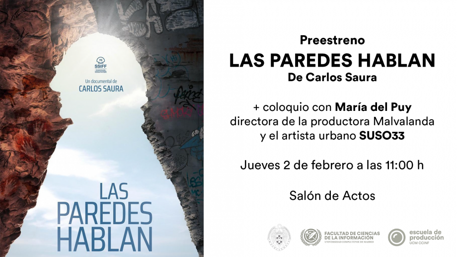 Preestreno Las Paredes Hablan De Carlos Saura Jueves De Febrero